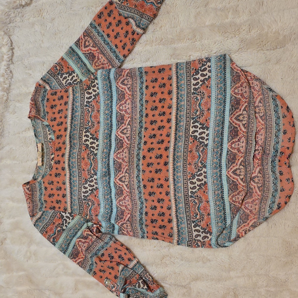 Pink Republic Multicolor Patterned Blouse - image 1